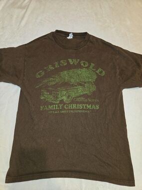 Delta Brown Short Sleeve T-Shirt with Green Graphic